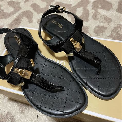 michael kors alice thong sandals|michael kors genuine leather sandals.